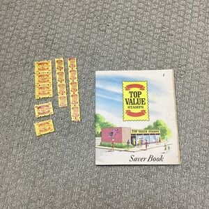 Vintage Top Value Stamps Saver Book with Partial Stamp Sheets Collectible‎